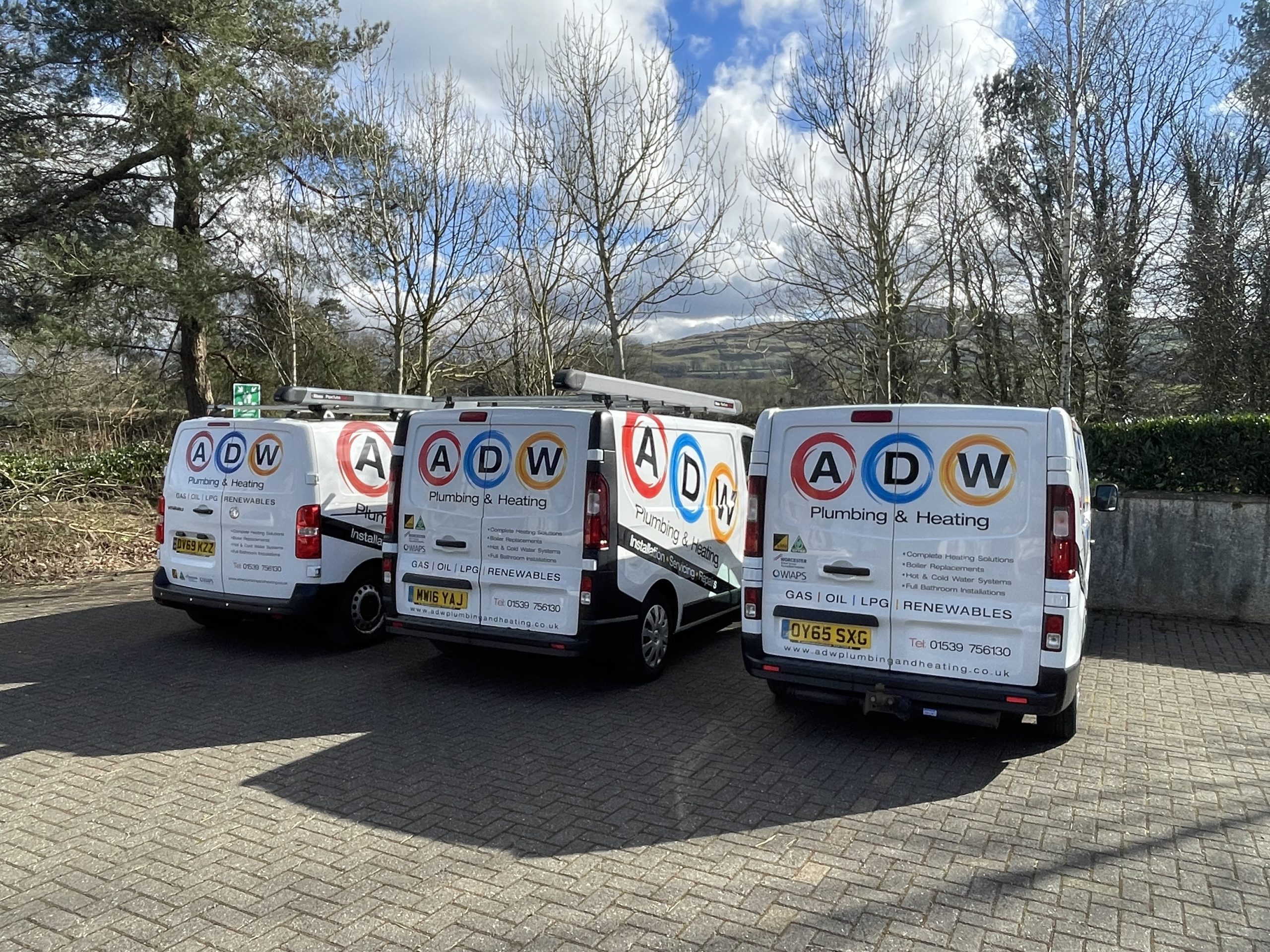 ADW Plumbing & Heating vans in Kendal